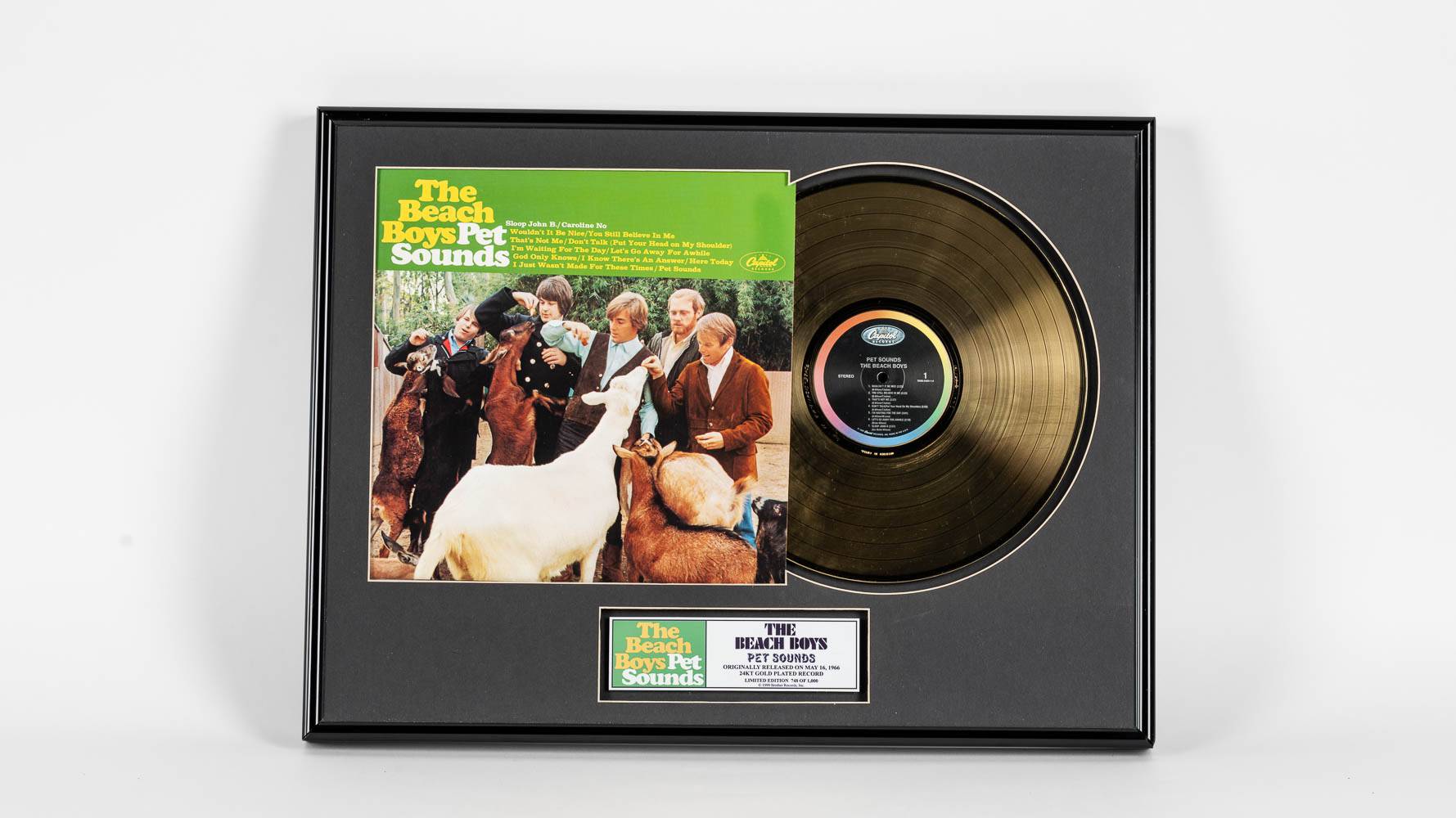 <p> Pet Sounds is often cited as one of the greatest albums of all time, showcasing The Beach Boys' innovative approach to pop music. Brian Wilson's ambitious production techniques and intricate arrangements set this album apart from traditional rock sounds. With tracks like "Wouldn't It Be Nice," "God Only Knows," and "Sloop John B," Pet Sounds captures a sense of longing and introspection. The album's lush harmonies and experimental instrumentation influenced countless artists and is a must-have for anyone who appreciates the evolution of pop music. The emotional resonance and musical experimentation present in this album make it a timeless classic. </p> :: Mecum On Time - Mecum Auctions