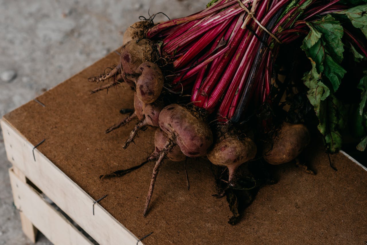 <p> Beets are rich in nitrates, compounds that are converted into nitric oxide in the body. Nitric oxide helps relax and widen blood vessels, which improves blood flow and reduces pressure on the arteries. Research shows that drinking beet juice or eating cooked beets can result in an immediate reduction in blood pressure. Whether enjoyed roasted, blended into a smoothie, or juiced, beets are a vibrant and delicious way to support better blood circulation and heart health. </p> :: Pexels