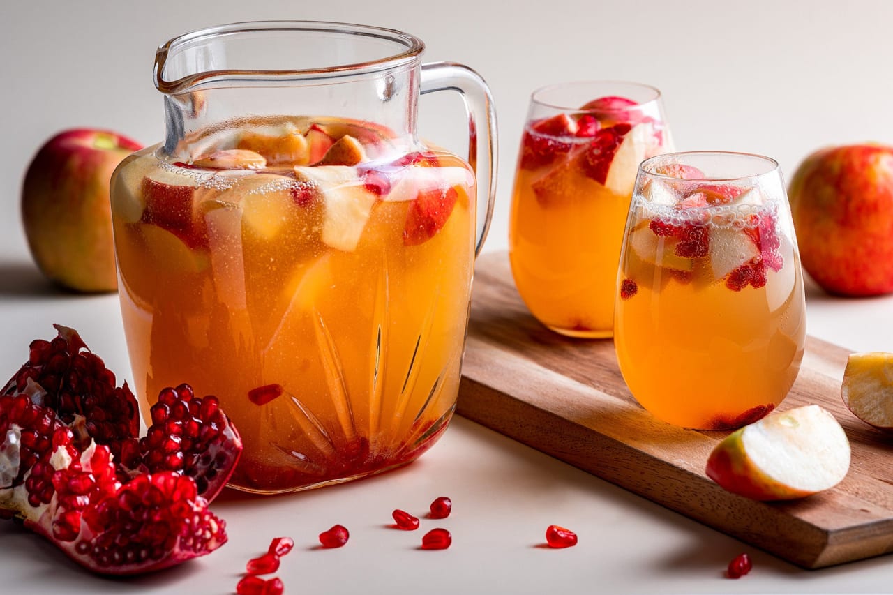 <p> Complete your Thanksgiving feast with a festive drink that your adult guests will love. Apple cider sangria combines fresh apple cider, white wine, and a splash of brandy, along with sliced apples, oranges, and cinnamon sticks. This refreshing beverage is the ideal way to toast to a day of gratitude. </p> :: Tom Arena / Wine Enthusiast