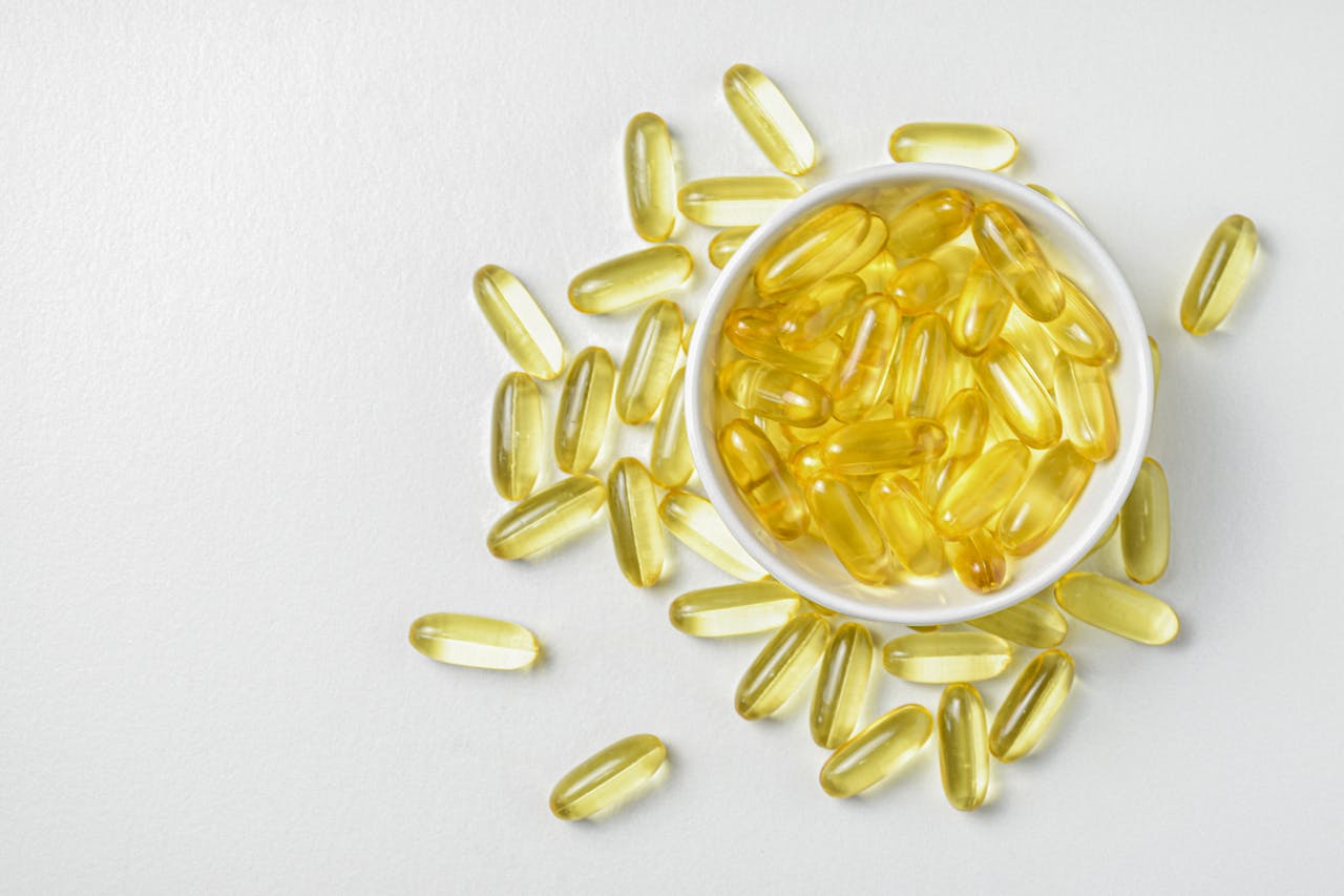 <p> Omega-3 fatty acids, found in fish oil and certain algae, are crucial for brain health, cardiovascular health, and joint flexibility. As we age, inflammation can become a more common issue, leading to joint discomfort and other inflammatory-related conditions. Omega-3s are powerful anti-inflammatory agents that can help reduce this risk while also supporting heart health by lowering triglycerides and reducing blood pressure. Omega-3s may even have benefits for cognitive function, potentially lowering the risk of dementia and Alzheimer’s disease. If you’re not consuming fatty fish regularly, a daily Omega-3 supplement can provide a convenient and effective source of these essential fats. </p> :: Pexels