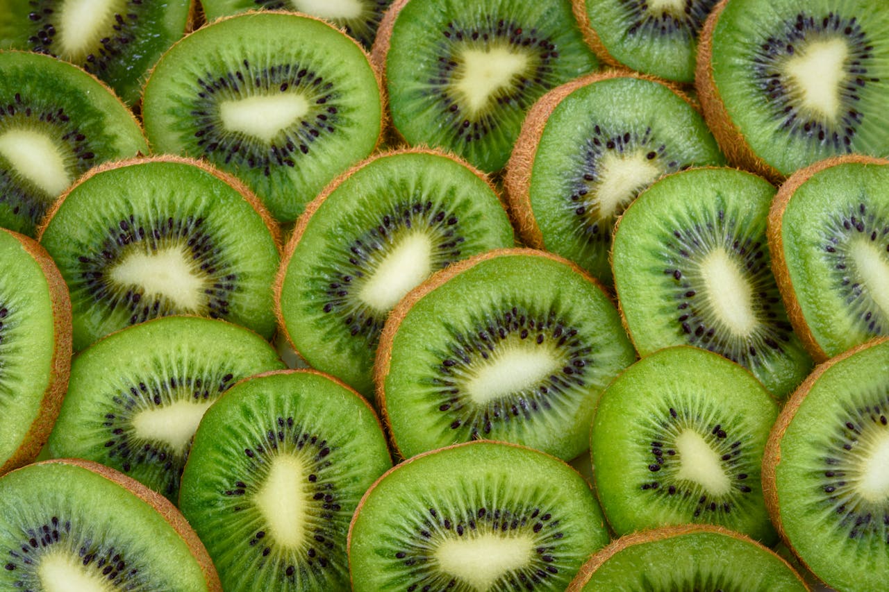 <p> Kiwis may be small, but their nutritional value is huge. Packed with vitamin C, vitamin K, and potassium, they help boost immunity, promote healthy digestion, and support heart health. Kiwis are also rich in fiber, which helps regulate cholesterol levels and maintain gut health. Their tangy flavor and bright green interior make them as enjoyable to look at as they are to eat. Slice them up for a quick snack or blend them into a smoothie for a zesty and nutritious treat. </p> :: Pexels