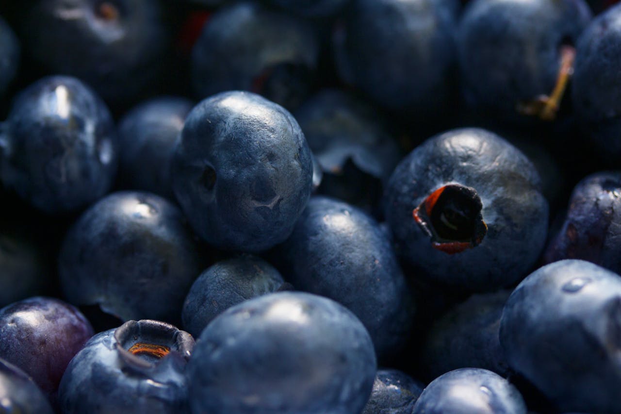 <p> Blueberries are packed with antioxidants, particularly anthocyanins, which give them their vibrant color and powerful health benefits. These tiny berries are known for improving brain health by reducing oxidative stress and inflammation, which can help protect against cognitive decline and memory loss. They’re also high in vitamin C and fiber, making them a heart-healthy option that supports digestion. Whether added to smoothies, oatmeal, or eaten as a snack, blueberries are a versatile and delicious way to boost your diet. </p> :: Pexels